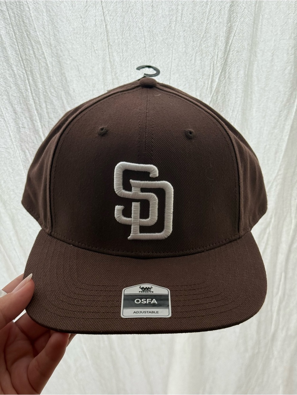 nwt brown san diego padres mlb hat with white logo